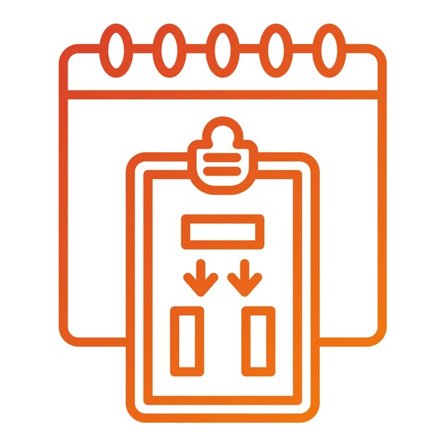 Estilo del icono de planificación de diseño vectorial