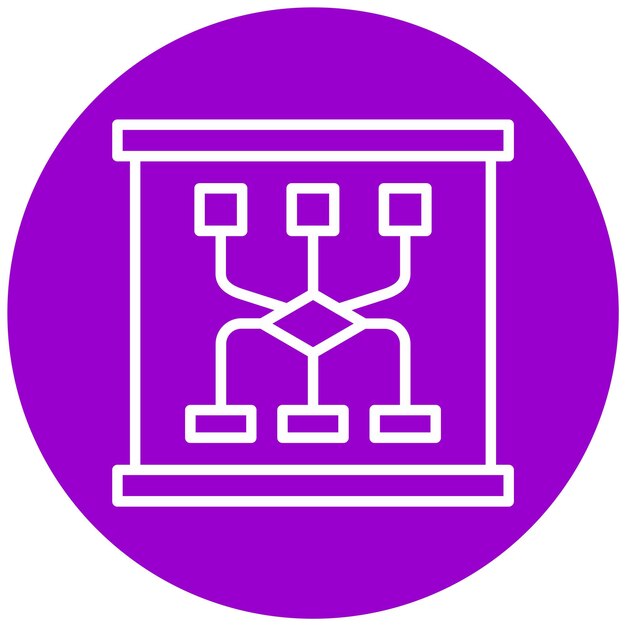 Estilo del icono de planificación de diseño vectorial