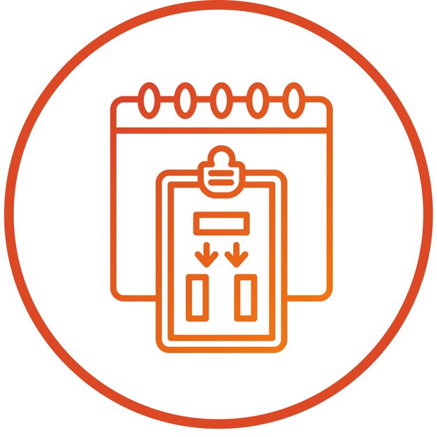 Estilo del icono de planificación de diseño vectorial