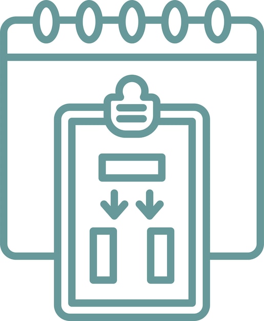 Estilo del icono de planificación de diseño vectorial