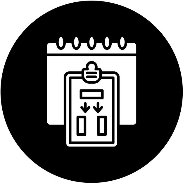 Estilo del icono de planificación de diseño vectorial