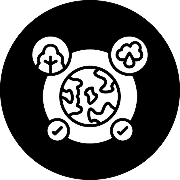 Vector estilo del icono de planificación del ecosistema