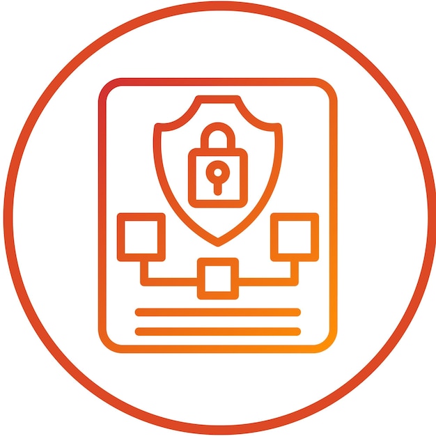 Estilo del icono de planificación de seguridad de diseño vectorial