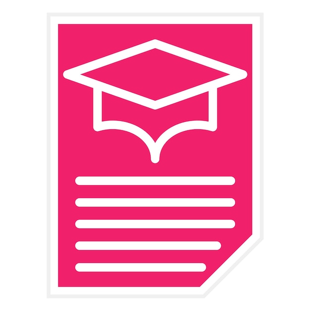 Estilo del icono del planificador de estudios de diseño vectorial