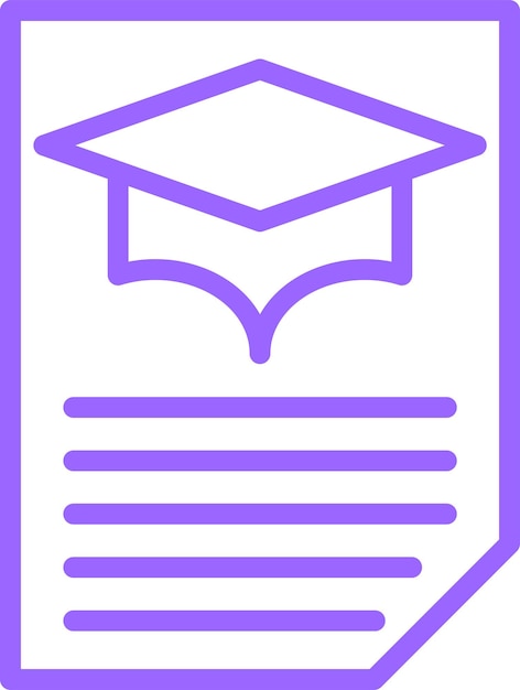 Estilo del icono del planificador de estudios de diseño vectorial