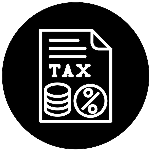 Estilo del icono del planificador de impuestos de diseño vectorial
