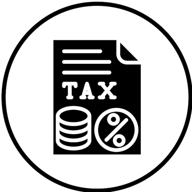 Estilo del icono del planificador de impuestos de diseño vectorial