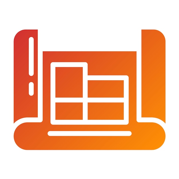 Estilo del icono del plano de piso de diseño vectorial