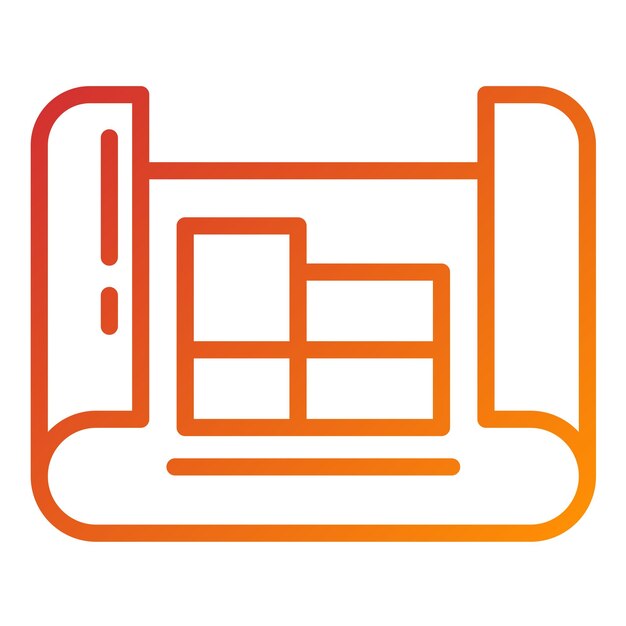 Estilo del icono del plano de piso de diseño vectorial