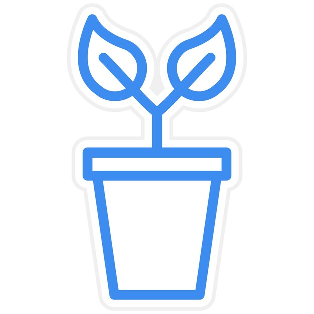 Estilo de icono de planta de diseño vectorial
