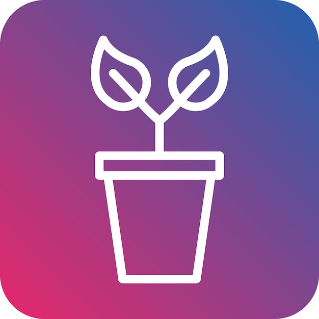 Estilo de icono de planta de diseño vectorial