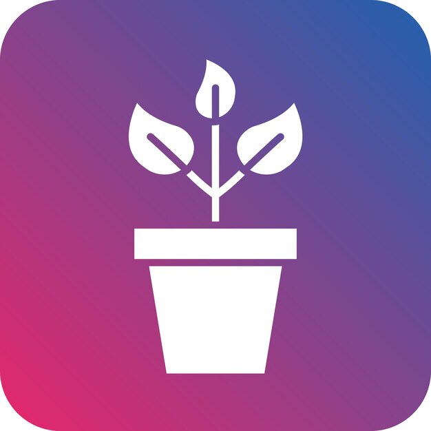 Estilo de icono de planta de diseño vectorial