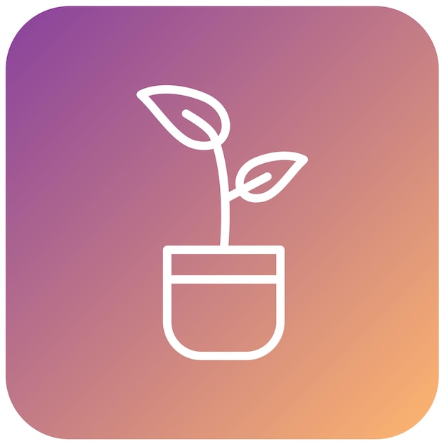 Estilo de icono de planta de diseño vectorial