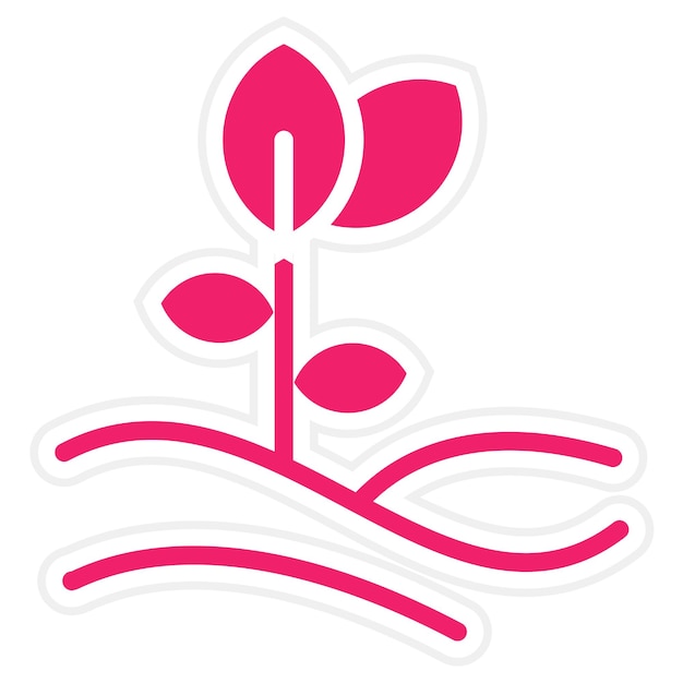 Estilo de icono de planta de diseño vectorial