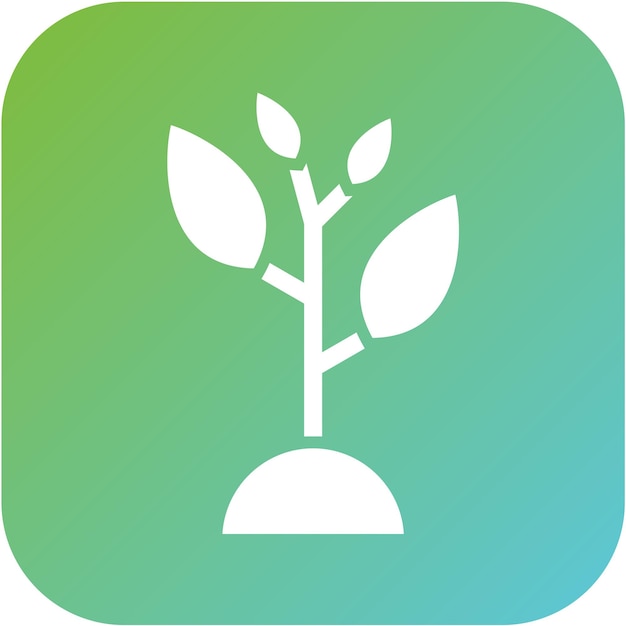Estilo de icono de planta de diseño vectorial