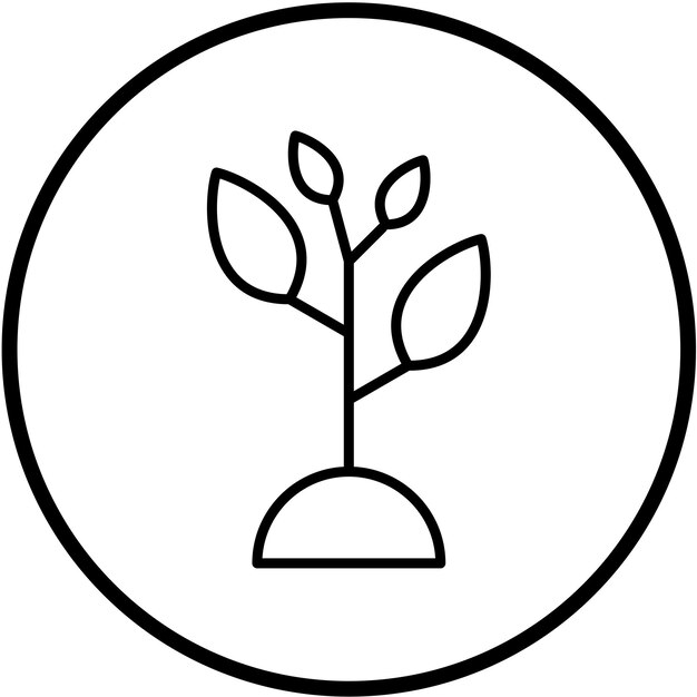 Estilo de icono de planta de diseño vectorial