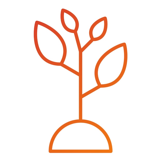Estilo de icono de planta de diseño vectorial