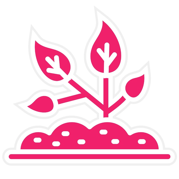 Estilo de icono de planta de diseño vectorial