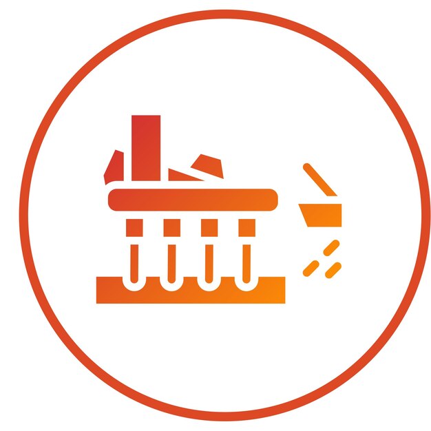 Estilo del icono de la planta de sinterización de diseño vectorial