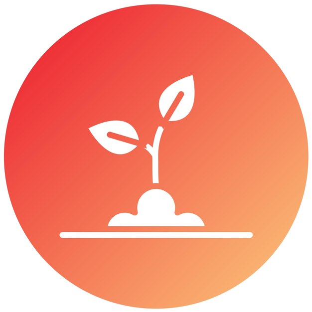 Estilo del icono de plantación de árboles de diseño vectorial