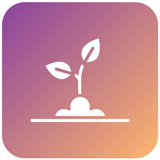 Estilo del icono de plantación de árboles de diseño vectorial