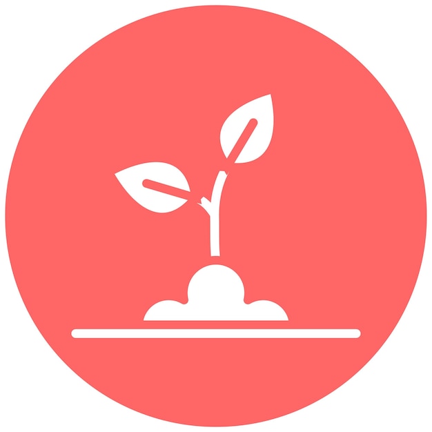 Estilo del icono de plantación de árboles de diseño vectorial