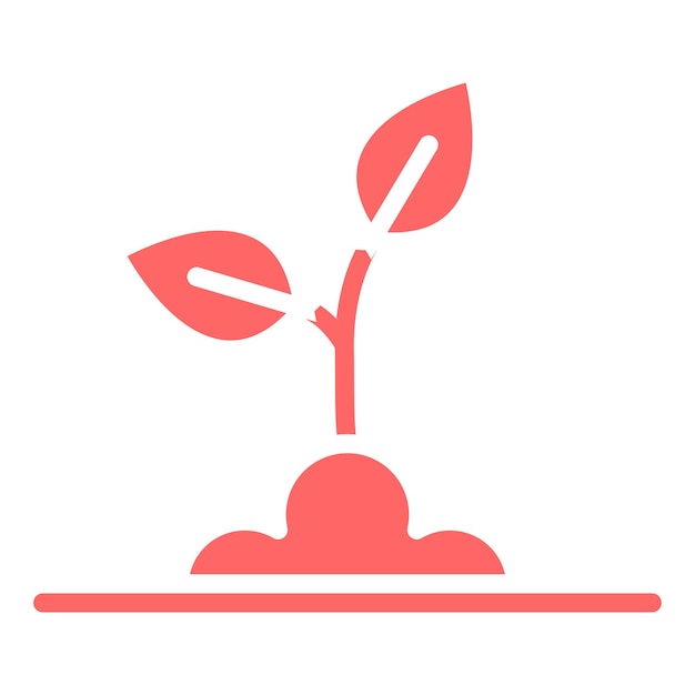 Estilo del icono de plantación de árboles de diseño vectorial