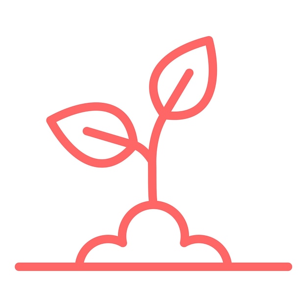 Estilo del icono de plantación de árboles de diseño vectorial