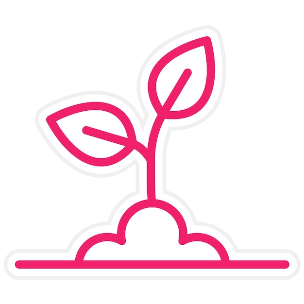 Estilo del icono de plantación de árboles de diseño vectorial