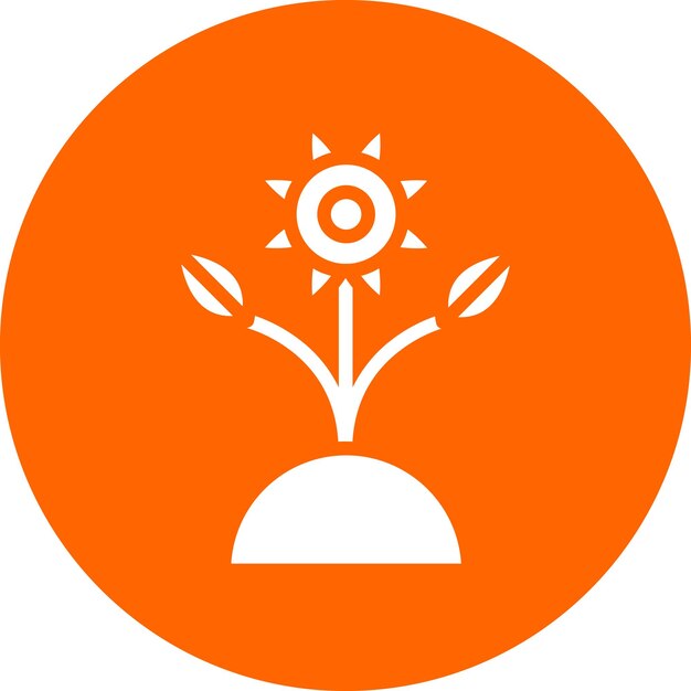 Estilo del icono de la plantación de flores