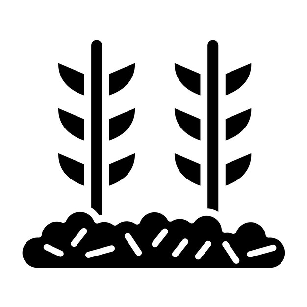 Estilo de icono de plantación de trigo de diseño vectorial