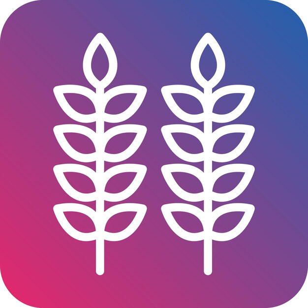 Estilo del icono de la plantación de trigo