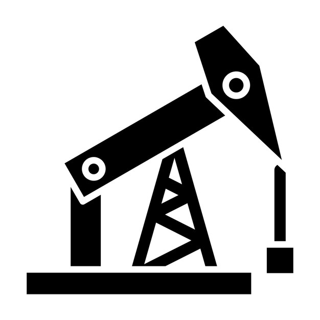 Estilo del icono de la plataforma de aceite de diseño vectorial