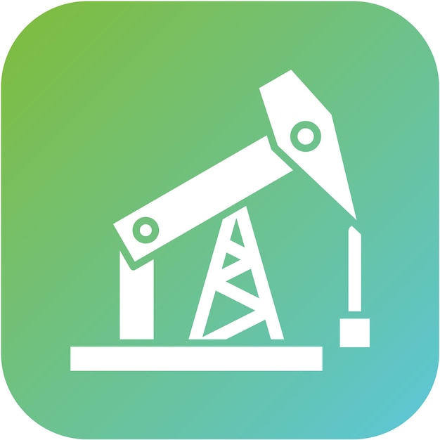 Estilo del icono de la plataforma de aceite de diseño vectorial