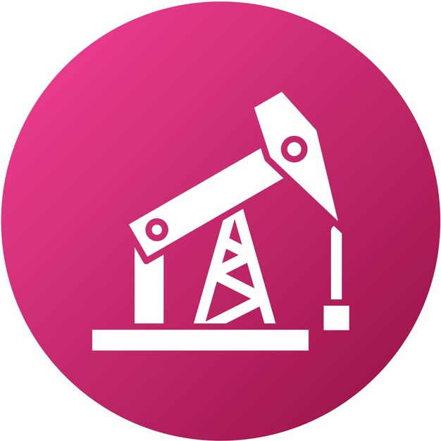 Estilo del icono de la plataforma de aceite de diseño vectorial