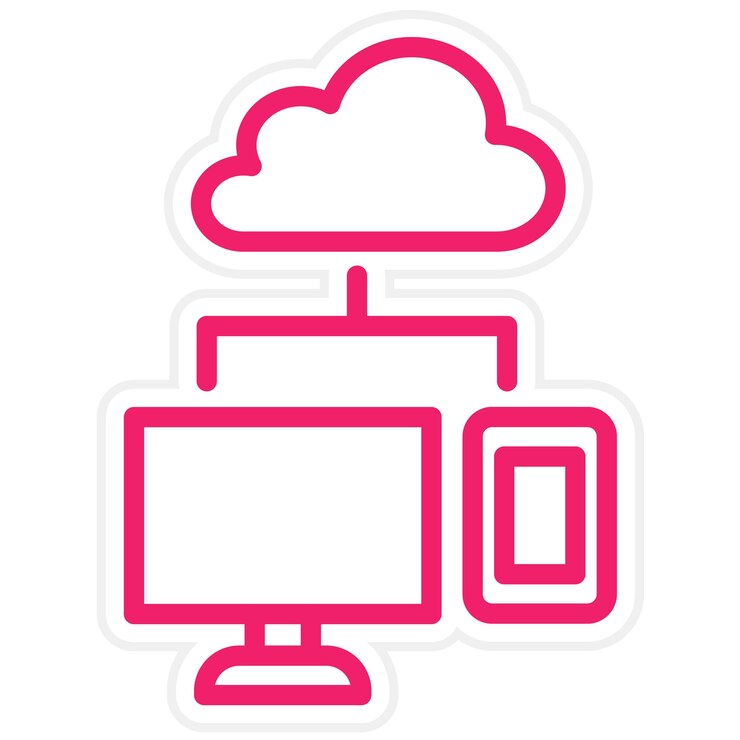 Vector estilo de icono de la plataforma de autoservicio de diseño vectorial
