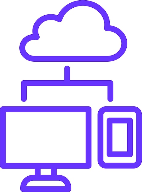 Estilo de icono de la plataforma de autoservicio de diseño vectorial