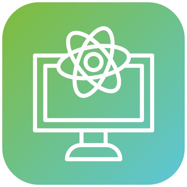 Estilo de icono de la plataforma de diseño vectorial EdTech