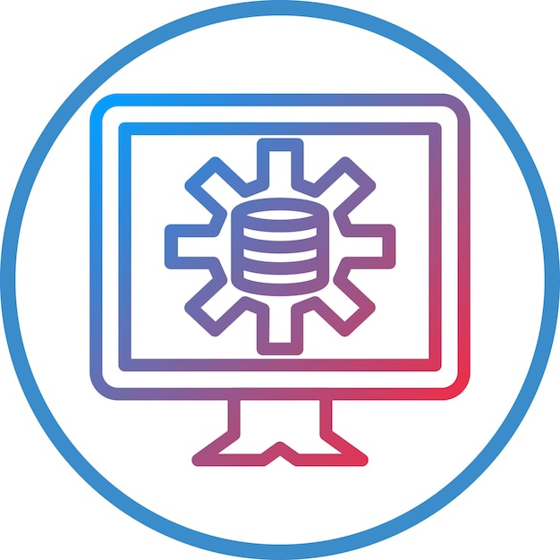 Estilo de icono de la plataforma de gestión de datos de diseño vectorial