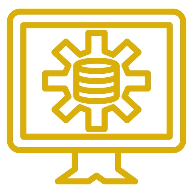 Estilo de icono de la plataforma de gestión de datos de diseño vectorial