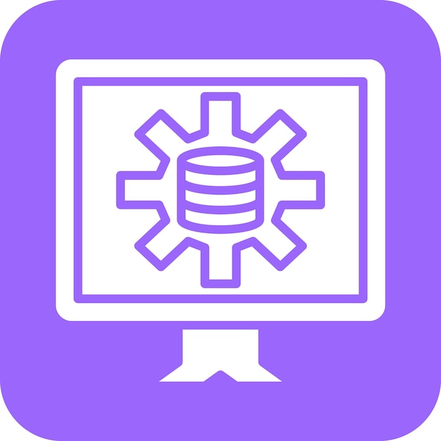 Estilo de icono de la plataforma de gestión de datos de diseño vectorial