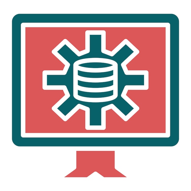 Estilo de icono de la plataforma de gestión de datos de diseño vectorial