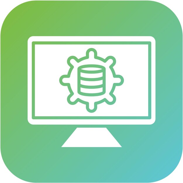 Estilo de icono de la plataforma de gestión de datos de diseño vectorial
