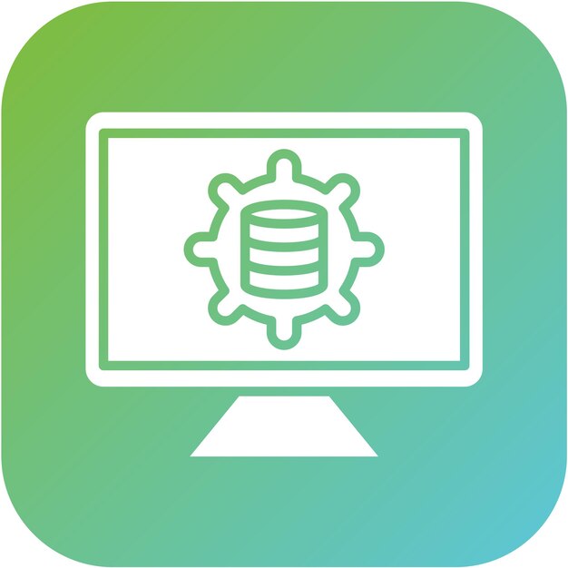Vector estilo de icono de la plataforma de gestión de datos de diseño vectorial