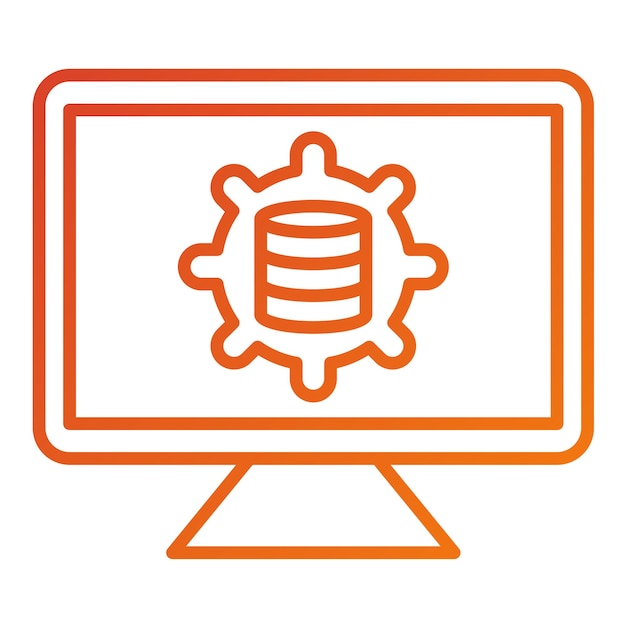 Estilo de icono de la plataforma de gestión de datos de diseño vectorial