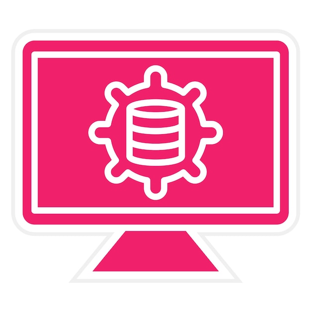 Estilo de icono de la plataforma de gestión de datos de diseño vectorial