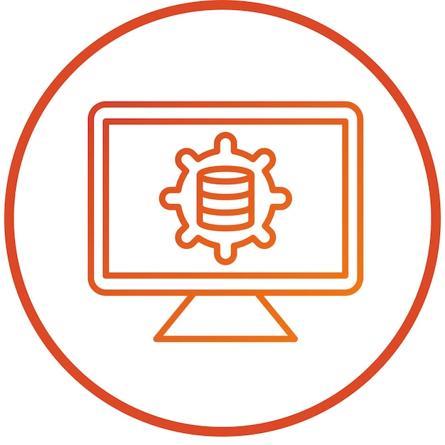 Estilo de icono de la plataforma de gestión de datos de diseño vectorial