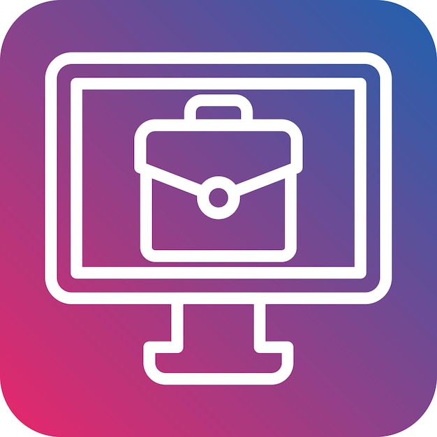 Estilo de icono de la plataforma de trabajo de diseño vectorial