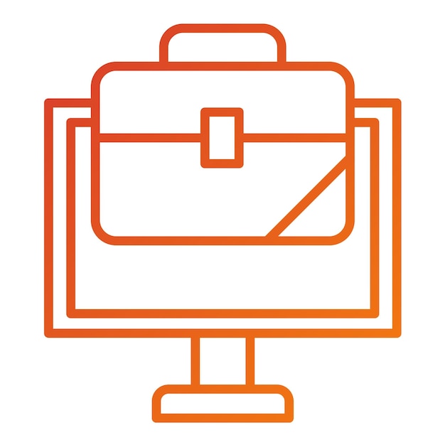 Estilo de icono de la plataforma de trabajo de diseño vectorial