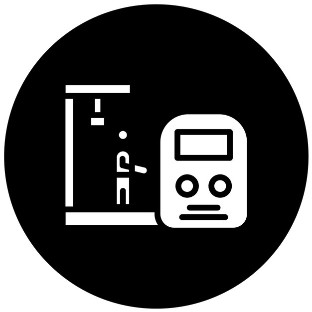 Vector estilo del icono de la plataforma del tren de diseño vectorial
